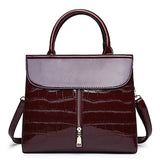 Leather Crocodile Pattern Handbag (High Capacity)
