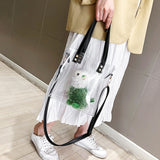 2 Peaces Korean Style Transparent Bag